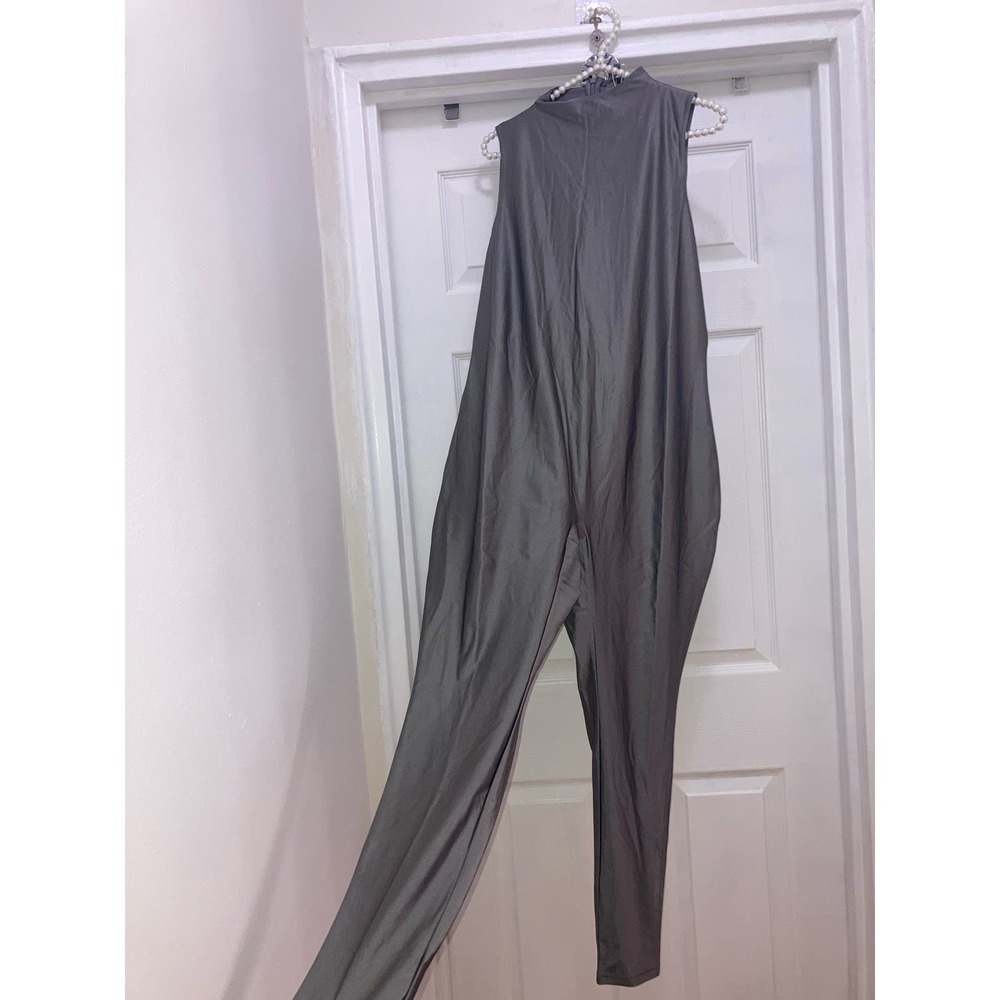 NWT Size 3X SKIMS Shine Jersey Catsuit OS-FULL-3014 Gray Chalk jumpsuit